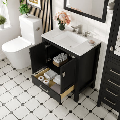 Eviva Aberdeen Bath Vanity with Counter Top and Undermount Porcelain Sink (24"-96")