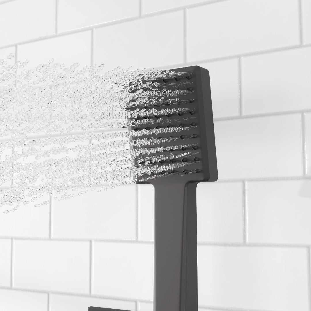 Eviva Edge Shower System with Slide Bar Hand-Shower and Thermostatic Valve