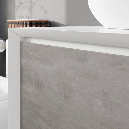 Eviva Santa Monica Wall Mount Bath Vanity with Acrylic Top and Vessel Solid Surface Sink (30"-36")