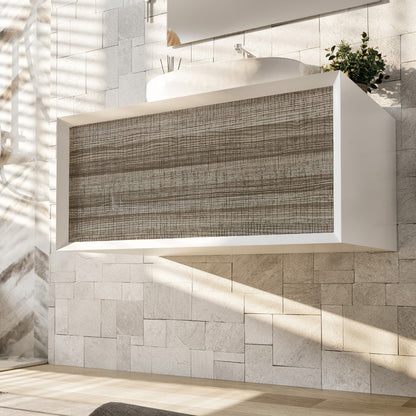 Eviva Santa Monica Wall Mount Bath Vanity with Acrylic Top and Vessel Solid Surface Sink (30"-36")