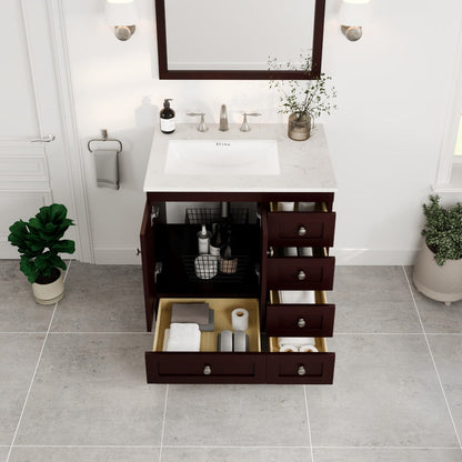 Eviva Acclaim Bath Vanity with Counter Top and Undermount Porcelain Sink (24"-30")