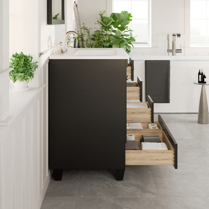 Eviva Acclaim Bath Vanity with Counter Top and Undermount Porcelain Sink (24"-30")