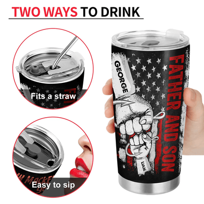 We Hooked The Best Dad - Personalized Fat Tumbler Cup - Custom Gift for Fishing Dad, Grandpa, Daddy, Dada, Husband | Birthday, Father's Day