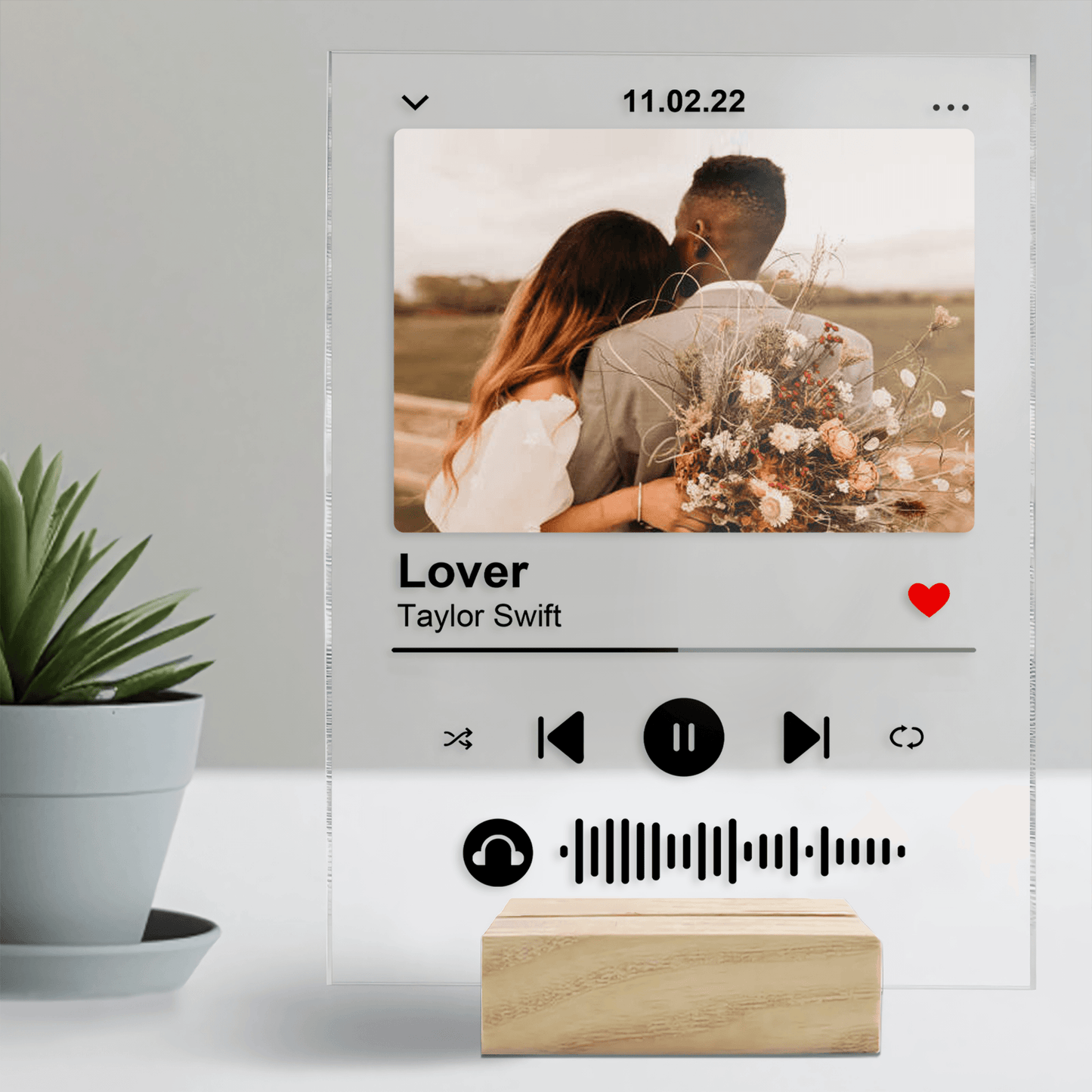 Music Plaque with Photo | Personalized Gift For Couple, Boyfriend, Girlfriend, Her/Him, Husband/Wife, Anniversary, Valentine | Custom Bedroom Decor