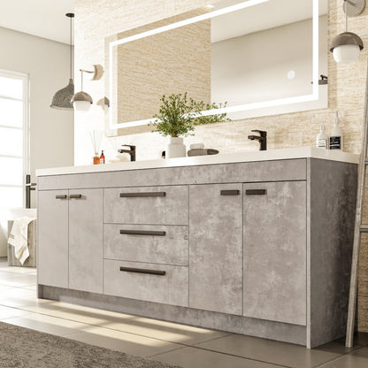 Eviva Lugano Bath Vanity with Acrylic Top and Integrated Sink (24"-84")
