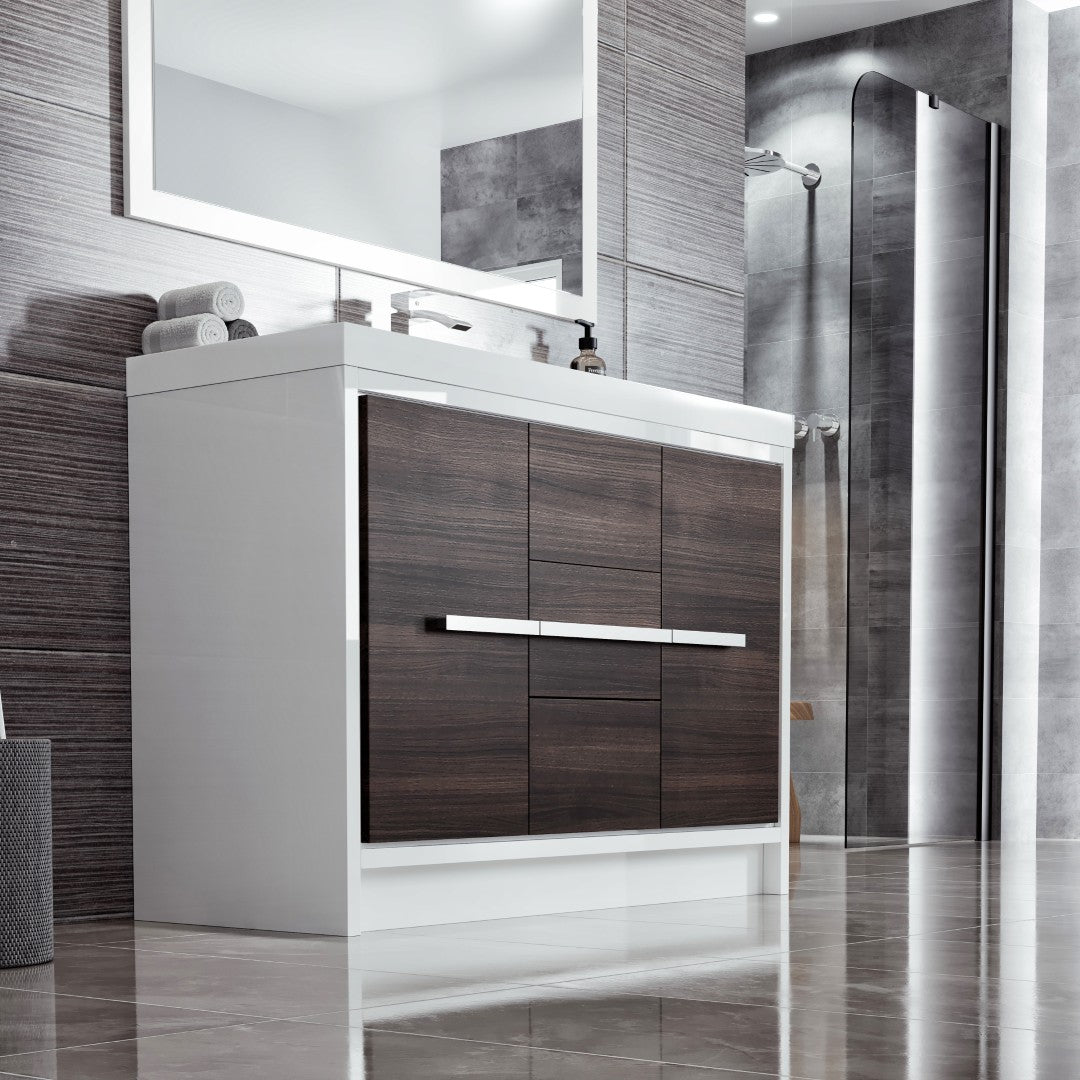 Eviva Grace Bath Vanity with Acrylic Top and Integrated Sink (24"-48")