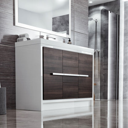 Eviva Grace Bath Vanity with Acrylic Top and Integrated Sink (24"-48")