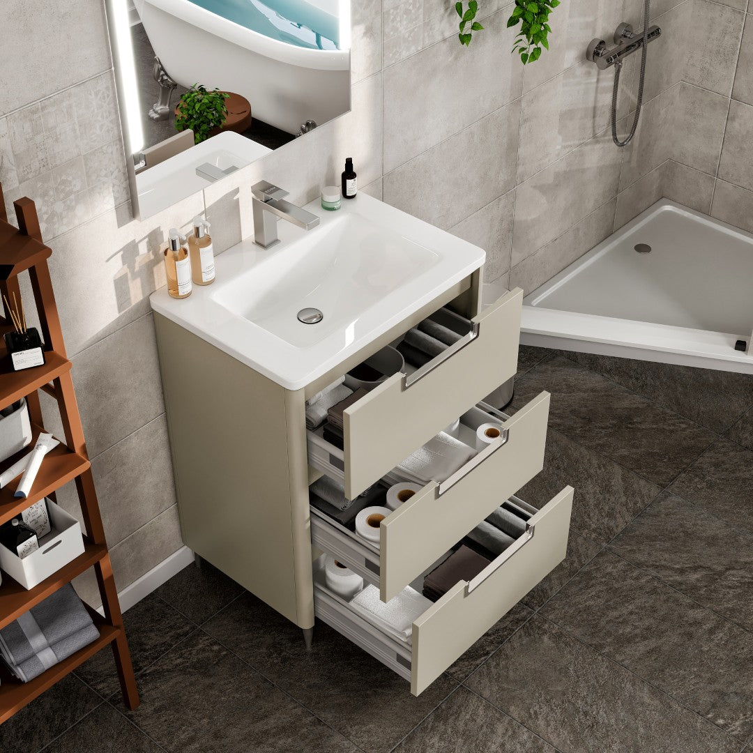 Eviva Marbella Bath Vanity with Acrylic Top and Integrated Sink (32"-40")