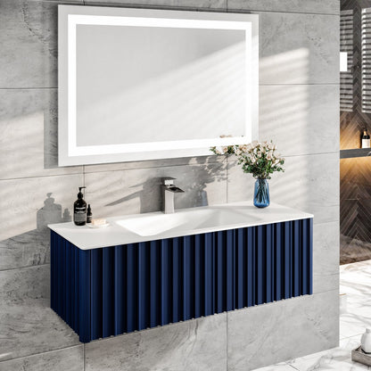 Eviva Dolce Vita Wall Mount Bath Vanity with Solid Surface Top and Integrated Sink