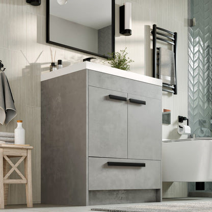 Eviva Lugano Bath Vanity with Acrylic Top and Integrated Sink (24"-84")