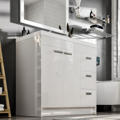 Eviva Lugano Bath Vanity with Acrylic Top and Integrated Sink (24"-84")