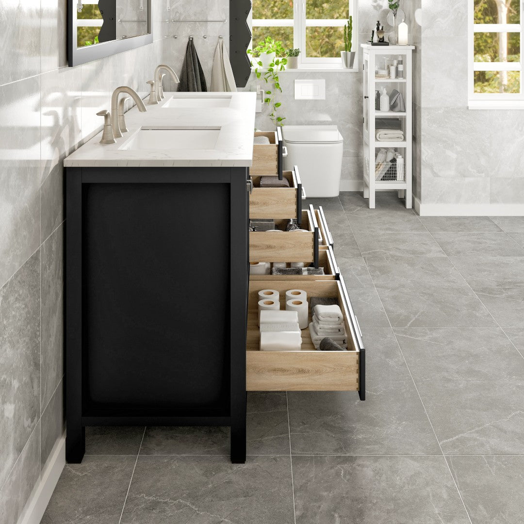 Eviva Aberdeen Bath Vanity with Counter Top and Undermount Porcelain Sink (24"-96")