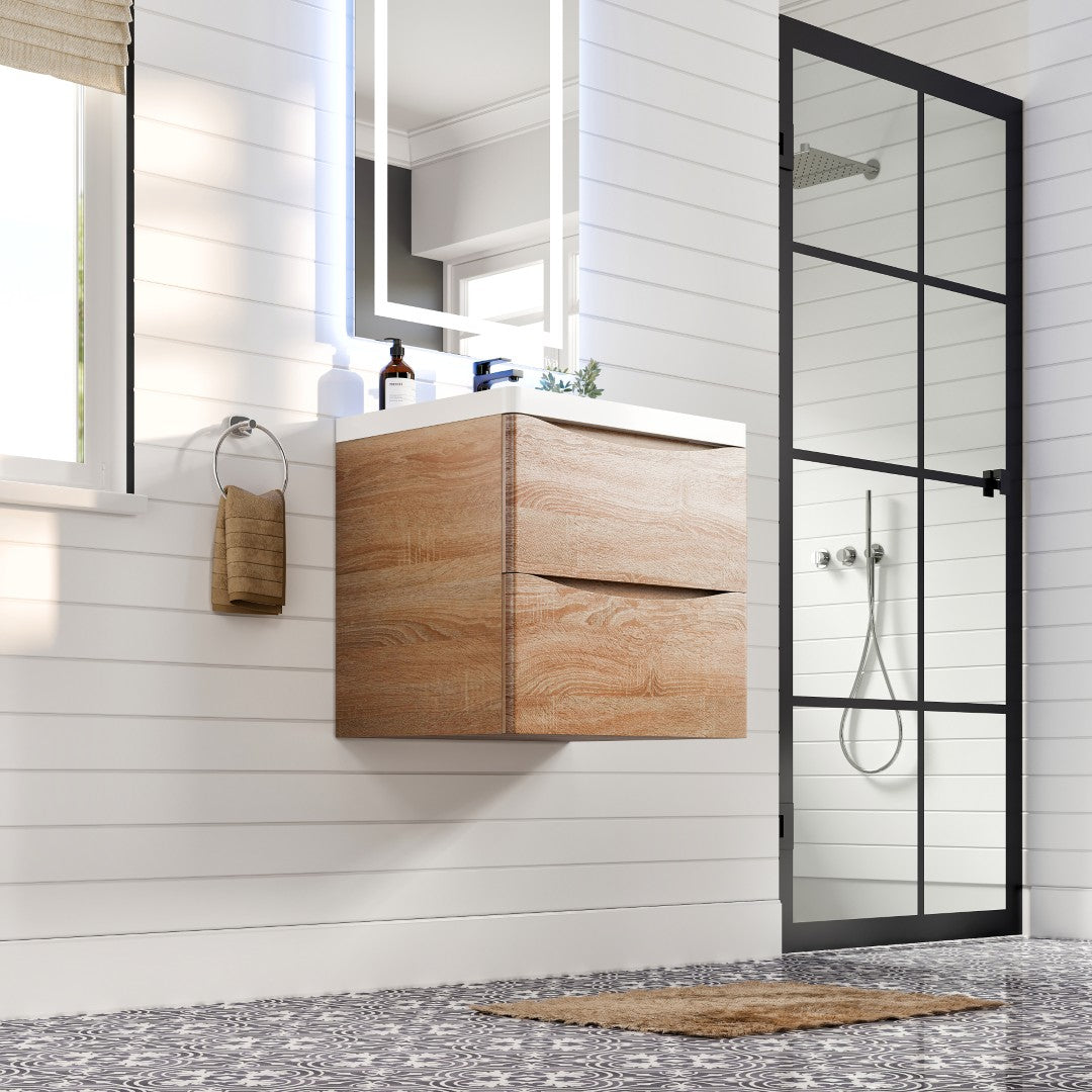 Eviva Smile Bath Vanity with Acrylic Top and Integrated Sink (24"-48")
