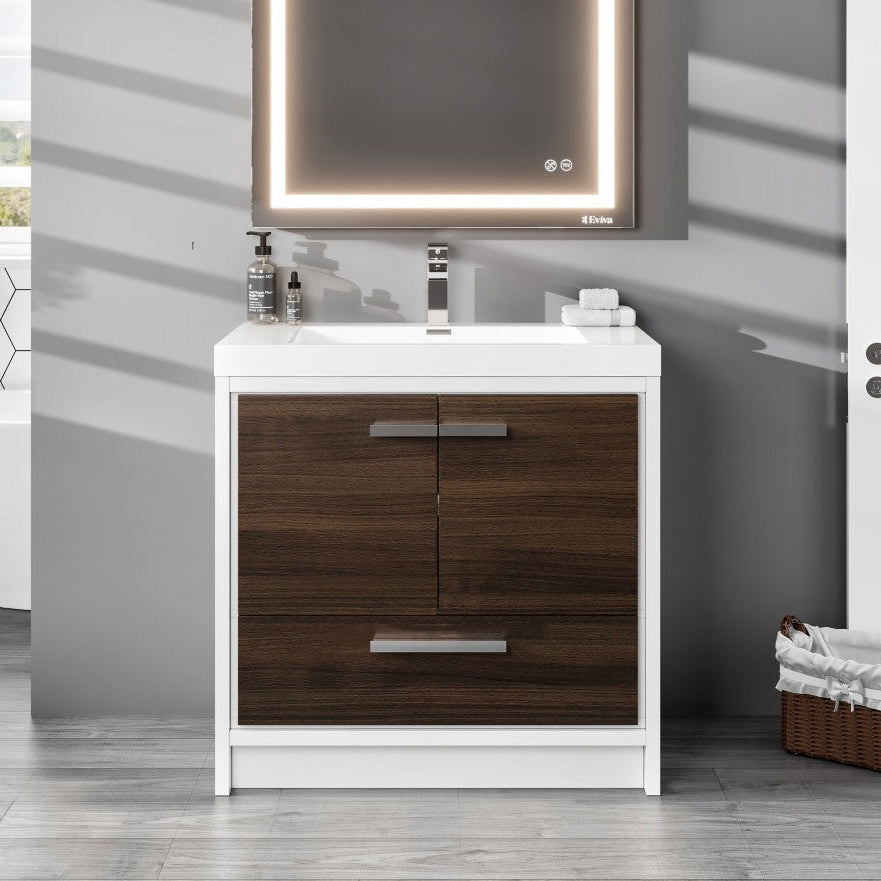 Eviva Grace Bath Vanity with Acrylic Top and Integrated Sink (24"-48")