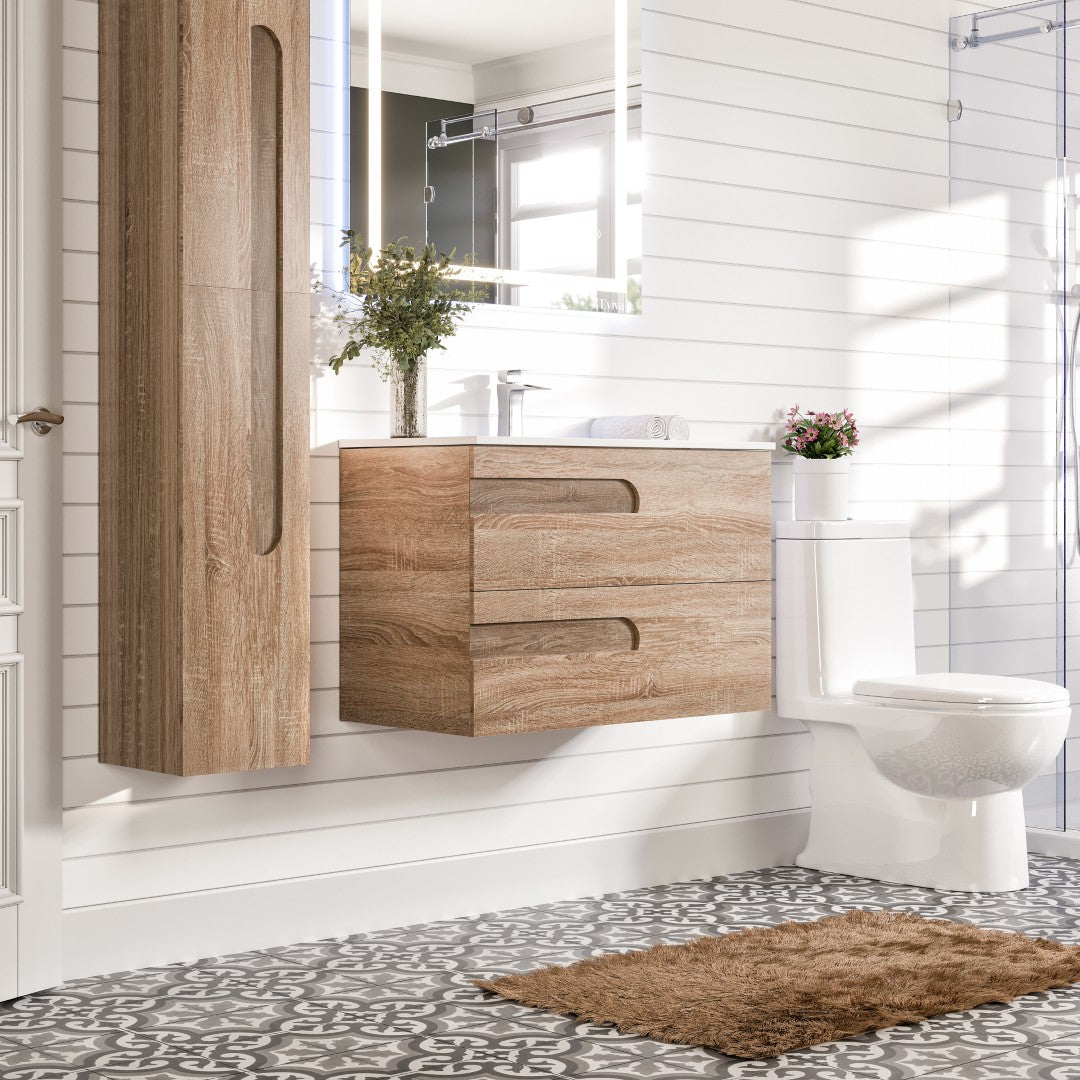 Eviva Joy Bath Vanity with Porcelain Top and Integrated Sink (24"-40")