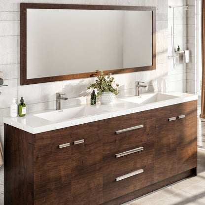 Eviva Lugano Bath Vanity with Acrylic Top and Integrated Sink (24"-84")