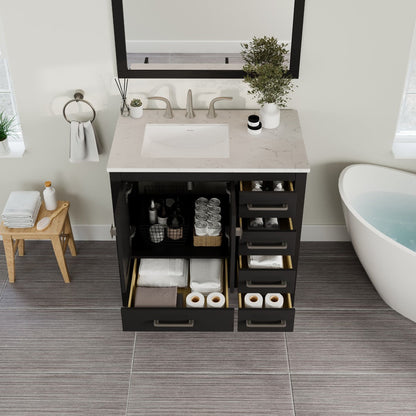 Eviva Aberdeen Bath Vanity with Counter Top and Undermount Porcelain Sink (24"-96")