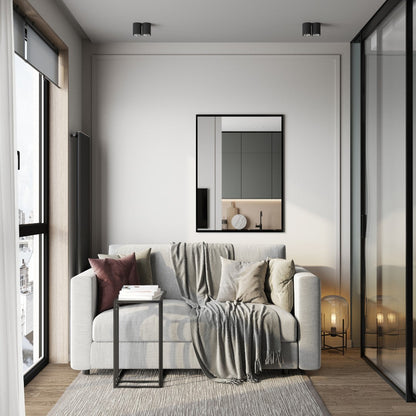 Eviva Black Black Metal Framed Mirror