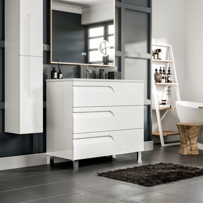 Eviva Joy Bath Vanity with Porcelain Top and Integrated Sink (24"-40")