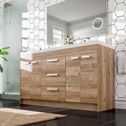 Eviva Lugano Bath Vanity with Acrylic Top and Integrated Sink (24"-84")