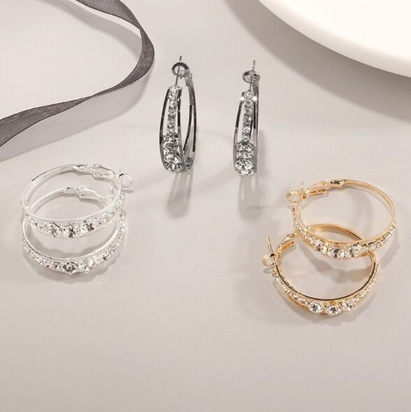 European American Mosaic Earrings - Stylish Air Drill Women's Earrings