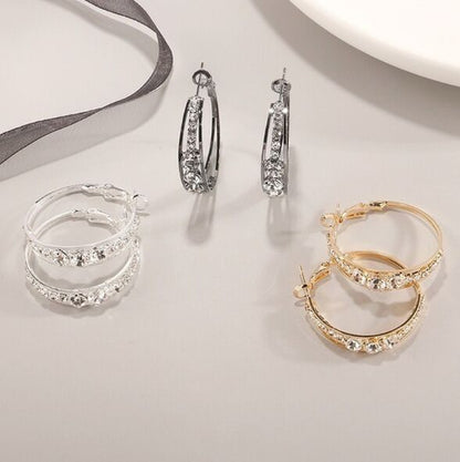 European American Mosaic Earrings - Stylish Air Drill Women's Earrings