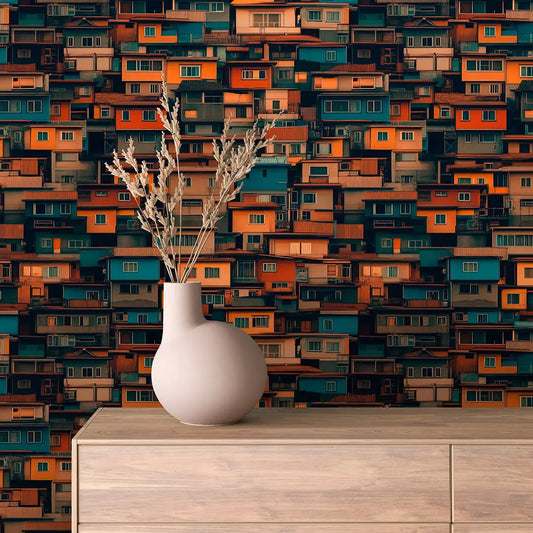 Stacked Cityscape Mural