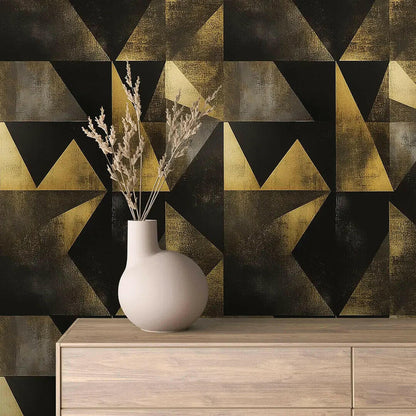 Gilded Prism Geometric Wallpaper