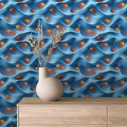 Celestial Glow on Woven Waves