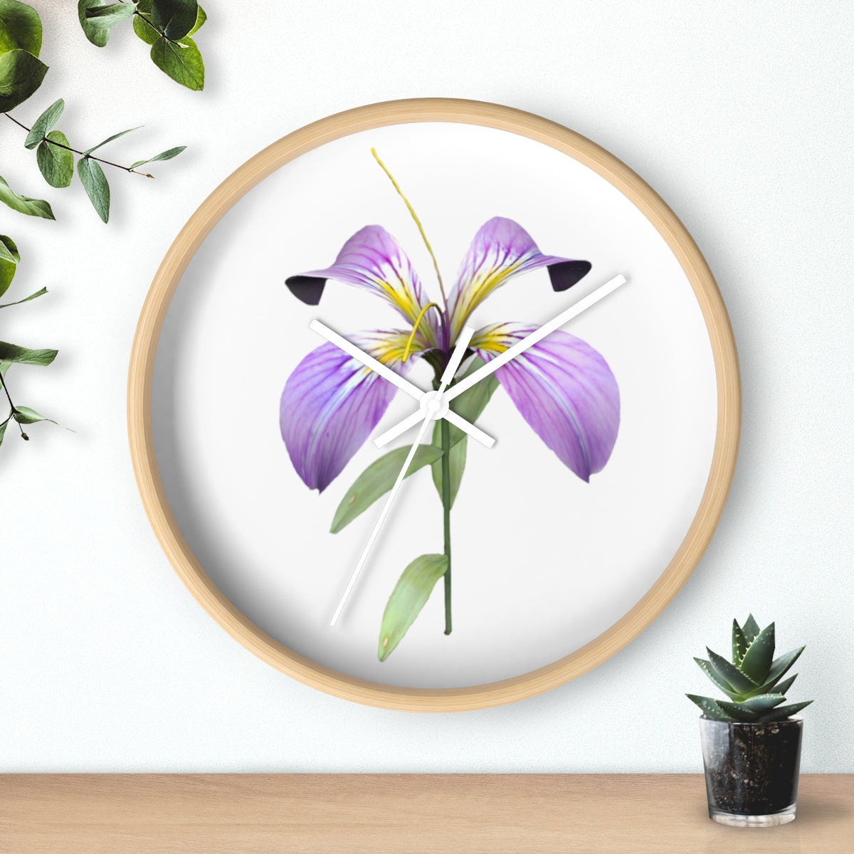 Purple Flower Wall clock