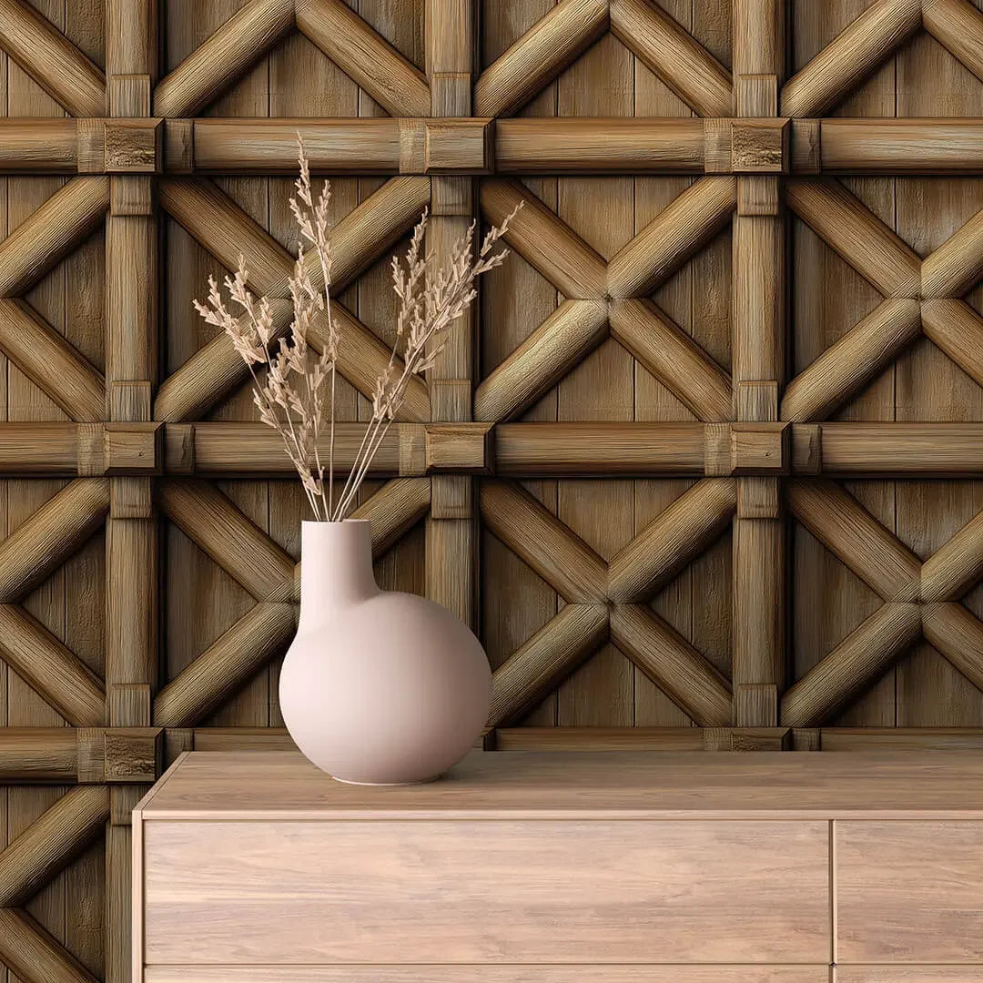 Artisan Timber Trellis Wallpaper