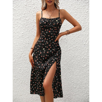 Polka Dot Suspender Dress - New Summer Sexy Split Long Dress for Women