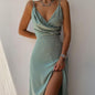 V-neck Slit Sling Dress - Summer Fashion Sexy Slim Suspender Dresses for Women