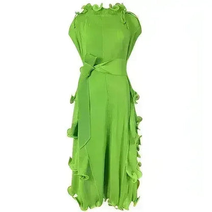 A1. Autumn Short Sleeve Pleated Design Affordable Luxury Fashion