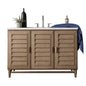 Portland 48" Single Vanity Cabinet, Whitewashed Walnut