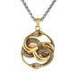 Mens Snake Pendant Necklace Set with Casual Mechanical Watch Fashion Accessory