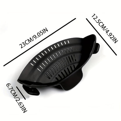 Versatile ClipOn Plastic Strainer for Kitchen Pots | Kitchen Essentials | Kitchen + Metal