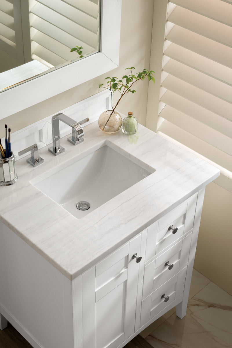 Palisades 30" Single Vanity Cabinet, Bright White