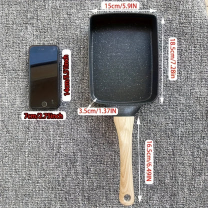 NonStick Japanese Omelette Pan with Wood Handle