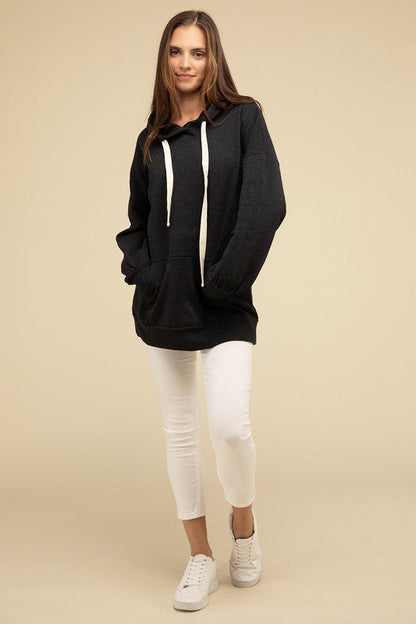 ZENANA Oversized Hoodie Longline Sweatshirt