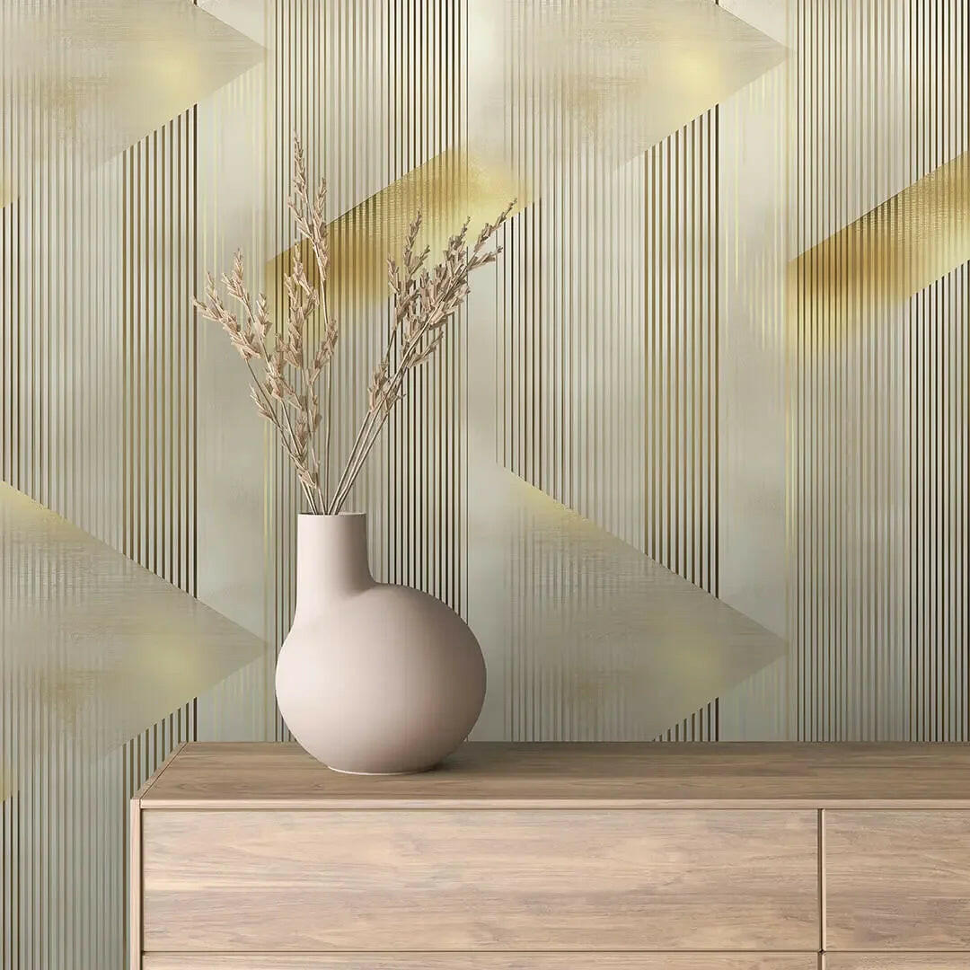 Gilded Lines Deco Wallpaper