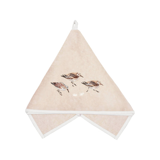 Sandpiper Bird Terrycloth Guest Hand Towel