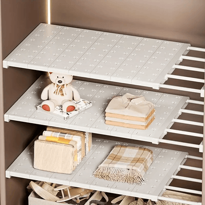 Space-Saving Shelf Rack – Double Your Closet Space in Seconds!