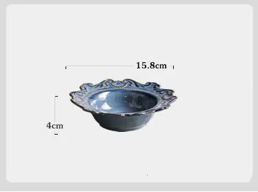 Creative Baroque European Tableware Set (Dinner Plates & Bowls)