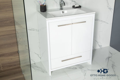 Arte 30" White Bathroom Cabinet