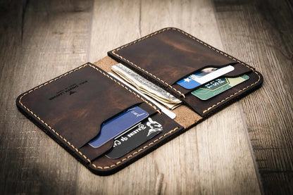 Western Vertical Wallet - Walnut Brown