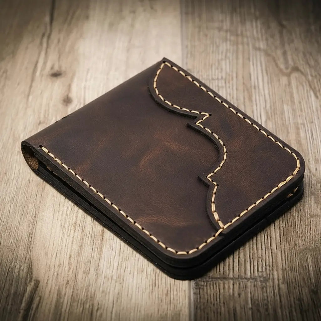 Western Bifold Wallet - Walnut Brown