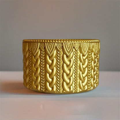 Gold Metallic MACRAME Tumbler Boot -fits 20-40oz