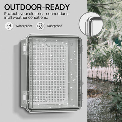 Outdoor Electrical Waterproof Junction Box, Transparent Cover