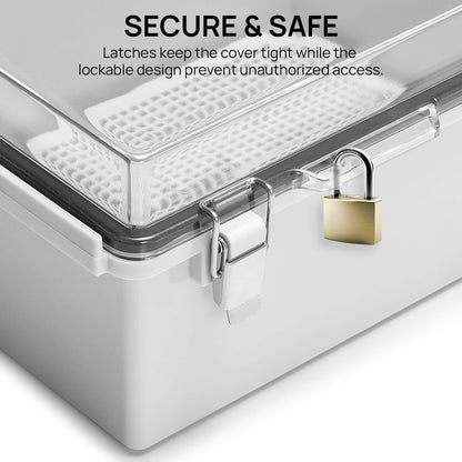 Outdoor Electrical Waterproof Junction Box, Transparent Cover
